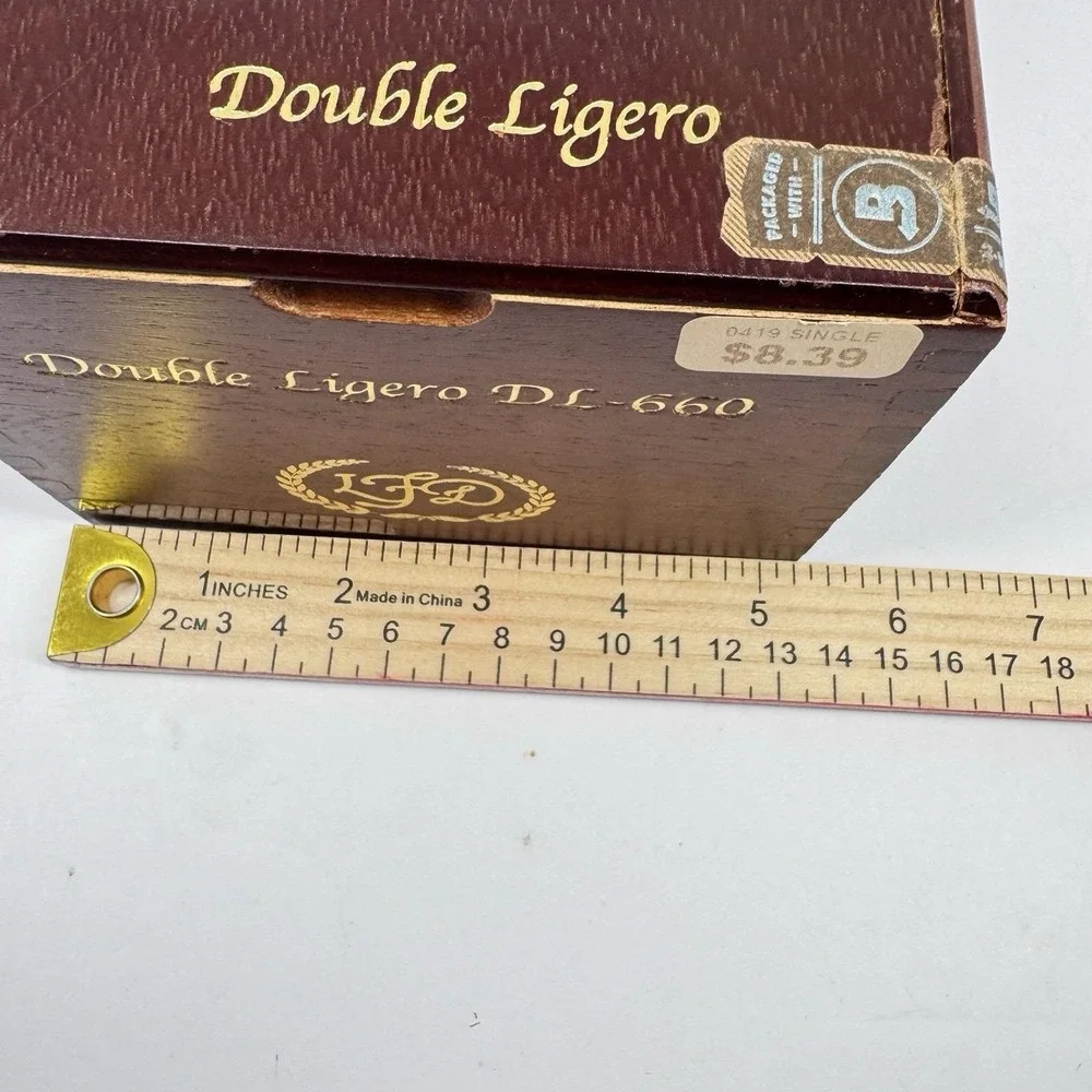 La Flor Dominicana Double Ligero DL-600‎ Empty Wood Cigar Box Hinged Storage